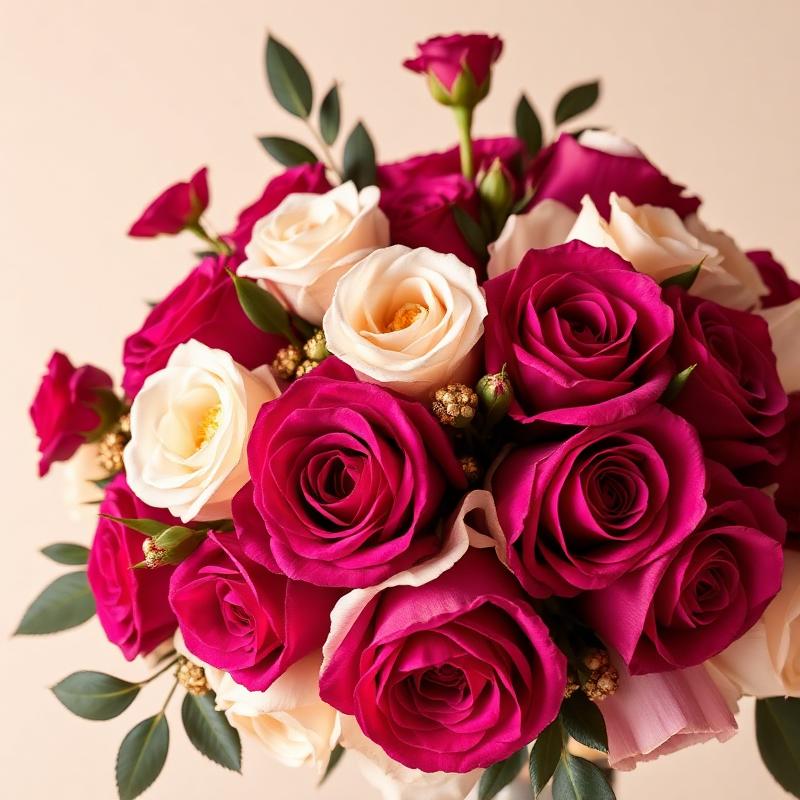 Premium Peony Sarah Bernhardt Mixed Bouquet