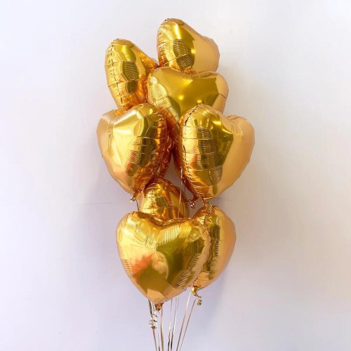9 Golden Heart shape Foil Balloon 9 Golden Heart shape Foil Balloon