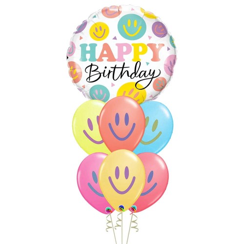 Smiley Birthday Balloon Set Smiley Birthday Balloon Set