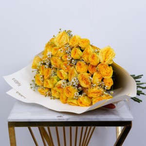 15 Premium Yellow Peony Roses
