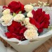 Romantic Bouquet of Red Roses and Cream Carnations Romantic Bouquet of Red Roses and Cream Carnations