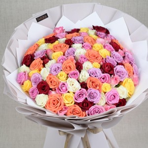 101 Mixed Roses Bouquet