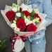 Red Roses and White Eustoma Bouquet Red Roses and White Eustoma Bouquet